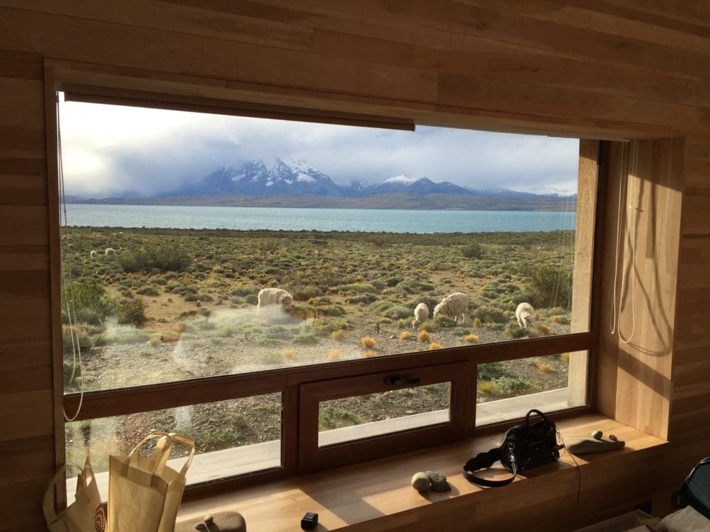 Looking through the window to a beautiful morning in Patagonia