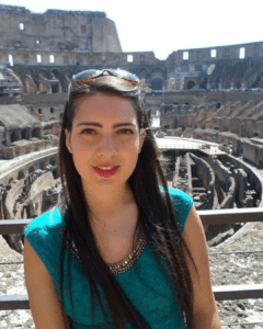 Travel Advisor Luisa Epler at the Colosseum while traveling in Rome