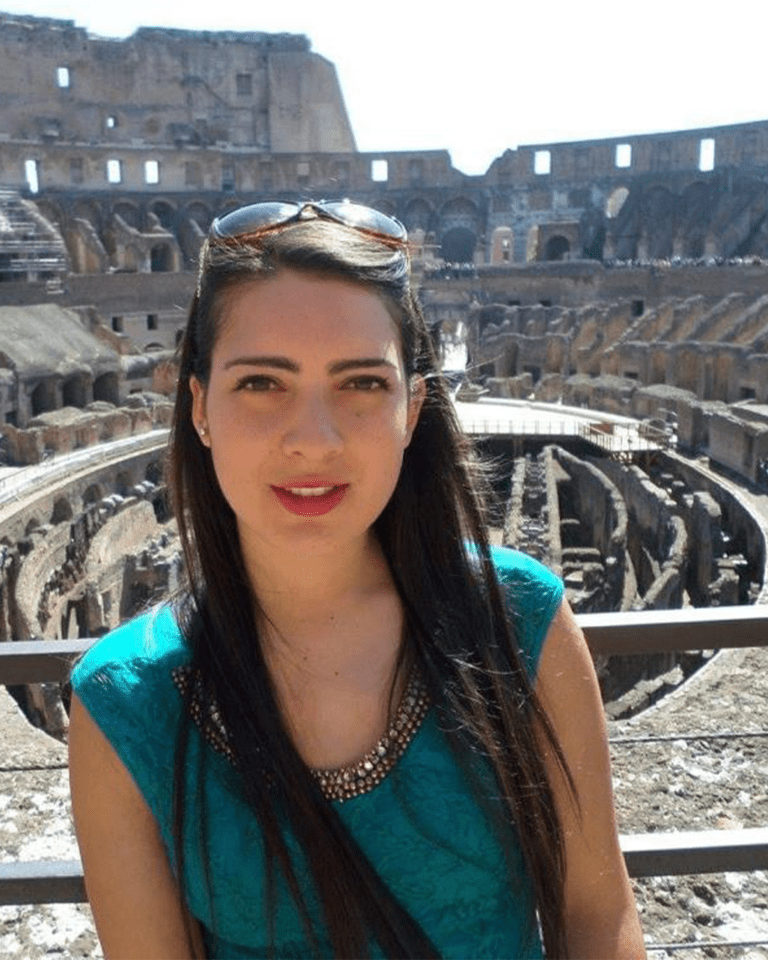 Travel Advisor Luisa Epler at the Colosseum while traveling in Rome